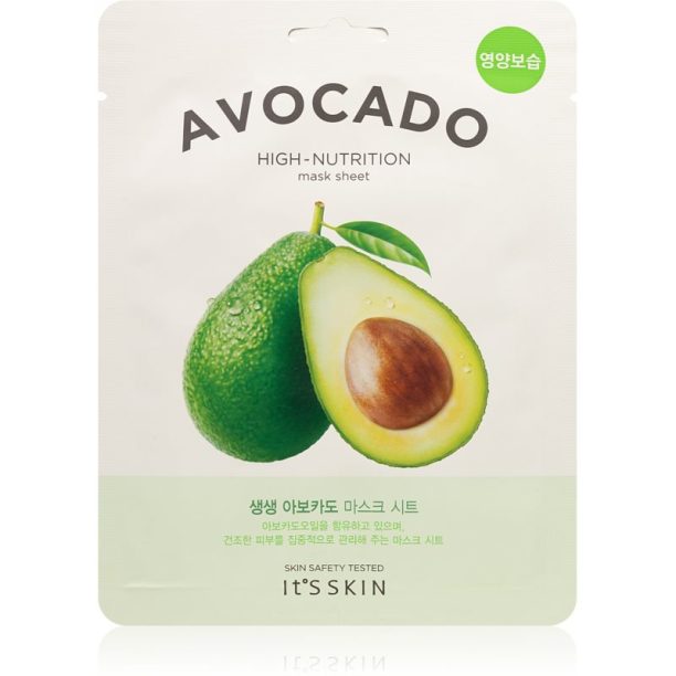 It´s Skin The Fresh Mask Avocado платнена маска с силно хидратиращ и подхранващ ефект 21 гр.