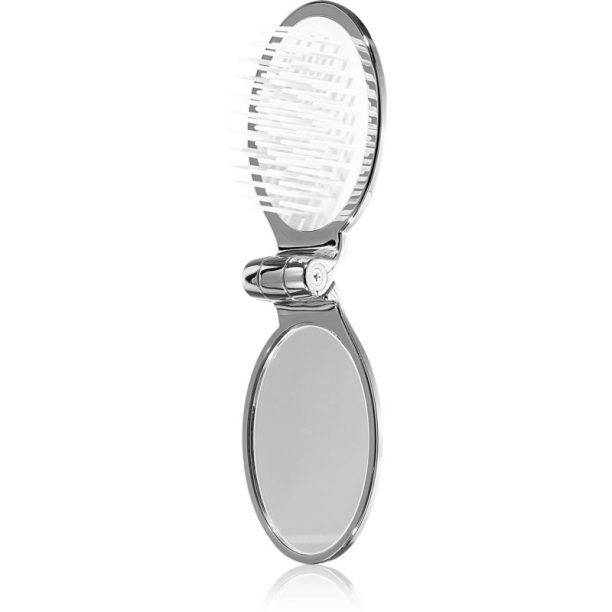 Janeke Chromium Line Folding Hair-Brush with Mirror гребен за коса с малко огледало 9