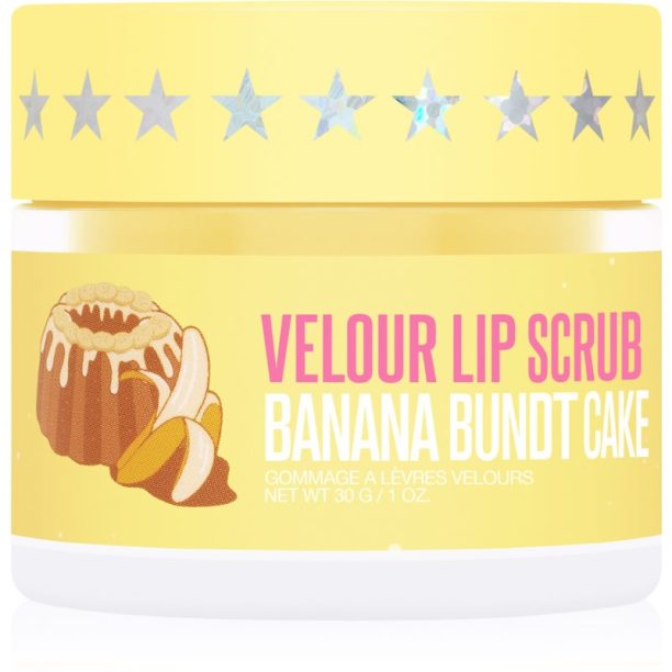 Jeffree Star Cosmetics Banana Fetish Velour Lip Scrub захарен пилинг за устни Banana Bundt Cake 30 гр.