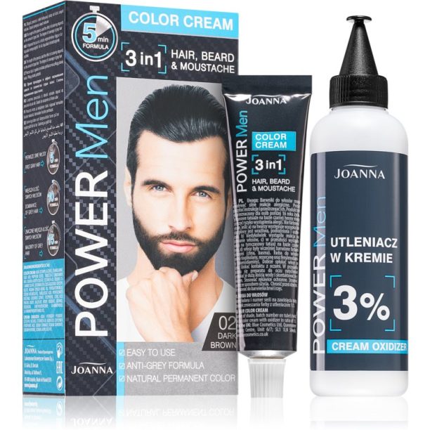 Joanna Power Men боя за коса за мъже цвят Dark Brown