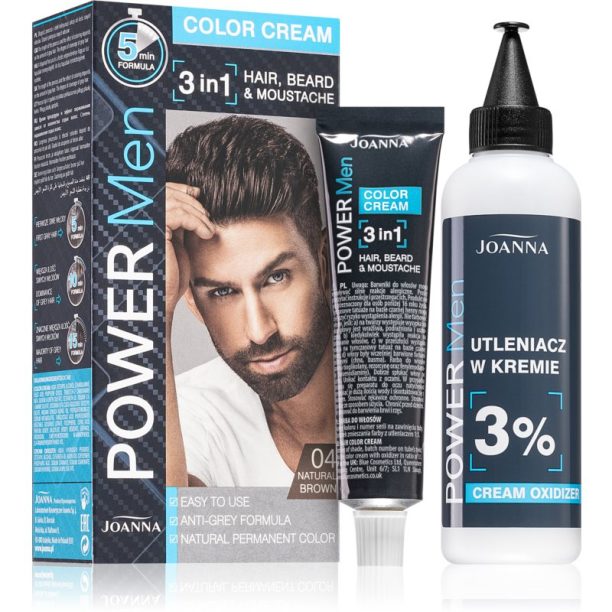 Joanna Power Men боя за коса за мъже цвят Natural Brown