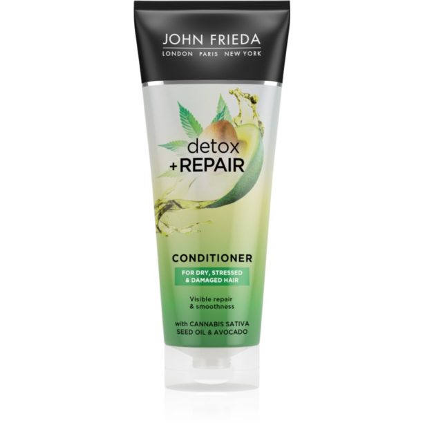 John Frieda Detox & Repair почистващ и детоксикиращ балсам за увредена коса 250 мл.