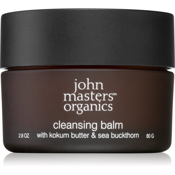 John Masters Organics Kokum Butter & Sea Buckthorn Cleansing Balm балсам за почистване и премахване на грим 80 гр.