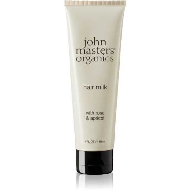 John Masters Organics Rose & Apricot Hair Milk мляко без отмиване за сухи краища на косата 118 мл.