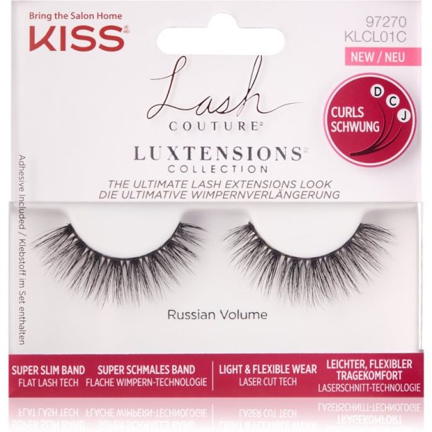 KISS Lash Couture LuXtensions изкуствени мигли Russian Volume 2 бр.