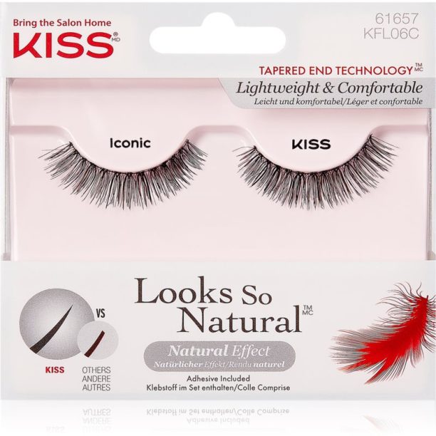 KISS Look So Natural изкуствени мигли Iconic 2 бр.