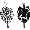 KLRK Home Wild B&W Leopard&Giraffe бебешко одеялце с възел 26x26 cm 2 бр.