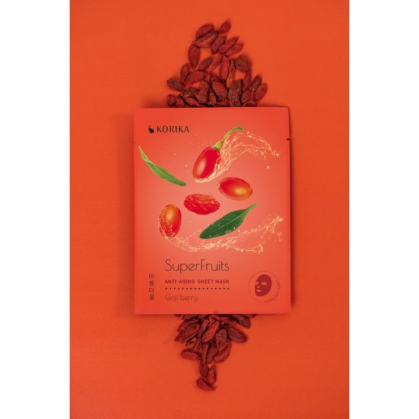 KORIKA SuperFruits Goji Berry - Anti-aging Sheet Mask подмладяваща маска за лице Goji berry 25 гр. купи на топ цена