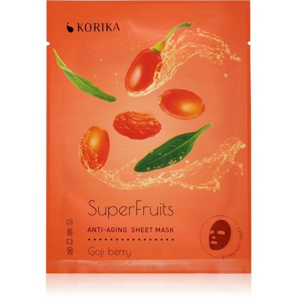 KORIKA SuperFruits Goji Berry - Anti-aging Sheet Mask подмладяваща маска за лице Goji berry 25 гр. на ниска цена