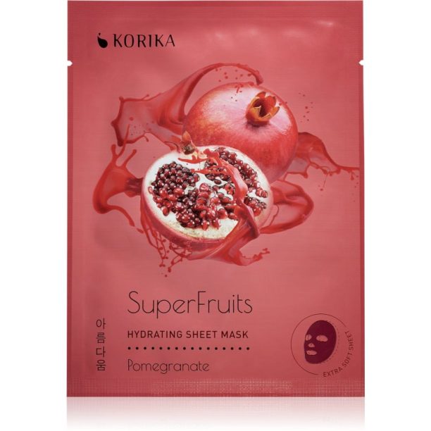 KORIKA SuperFruits Pomegranate - Hydrating Sheet Mask хидратираща платнена маска Pomegranate 25 гр. на ниска цена