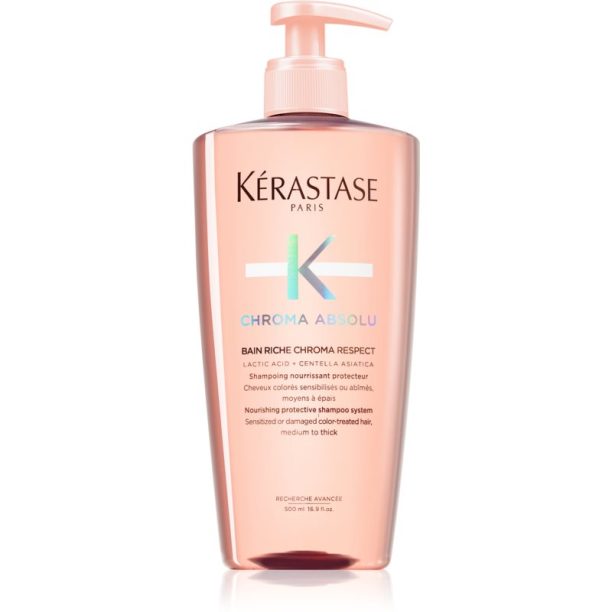 Kérastase Chroma Absolu Bain Riche Chroma Respect подхранващ шампоан  за боядисана коса 500 мл.