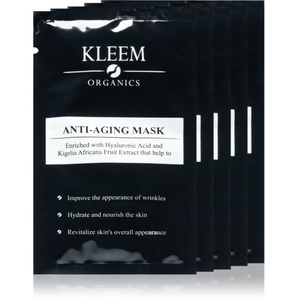 Kleem Organics Anti-Aging Mask стягаща маска против бръчки 5 бр.