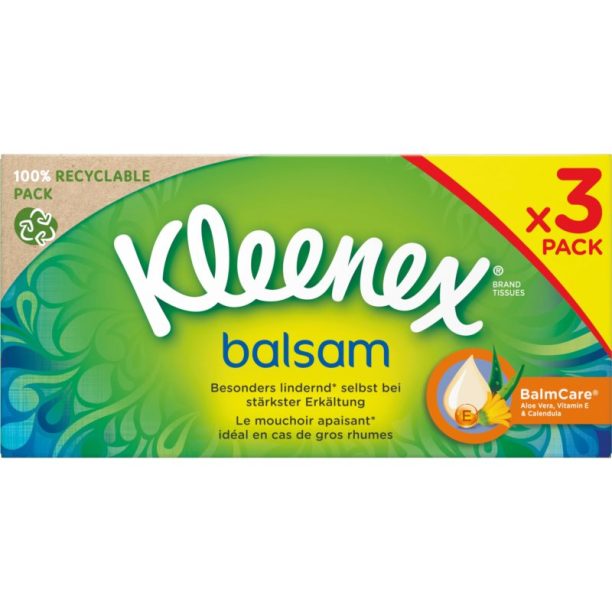 Kleenex Balsam Triple Box хартиени кърпички 3x64 бр.