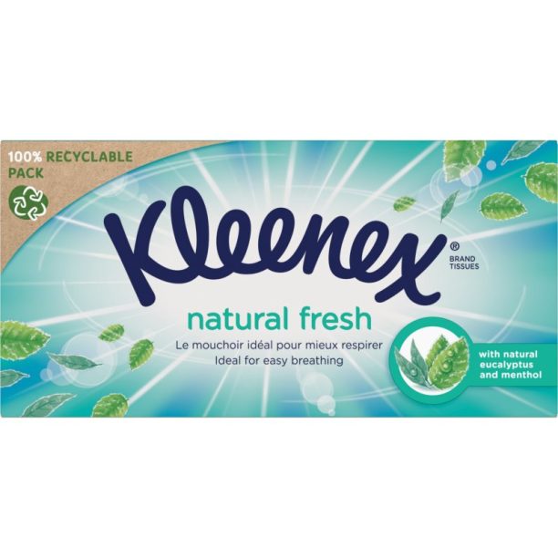 Kleenex Natural Fresh Box хартиени кърпички 64 бр.