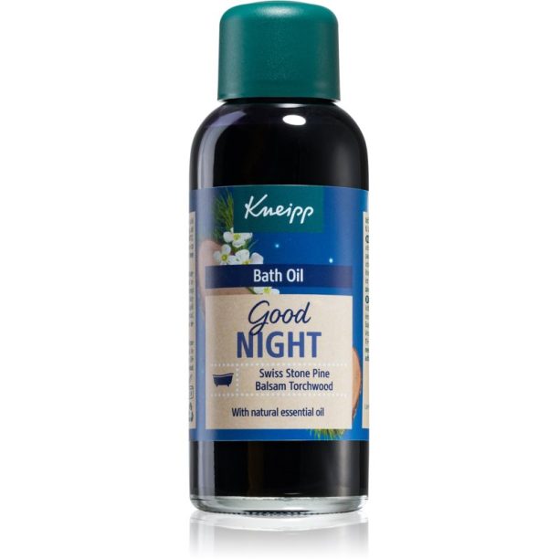 Kneipp Good Night успокояващо масло за вано Swiss Stone Pine & Balsam Torchwood 100 мл.