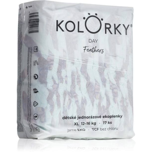 Kolorky Day Feathers еднократни ЕКО пелени размер XL 12-16 Kg 17 бр. на ниска цена