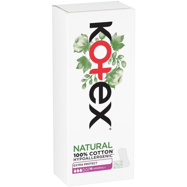 Kotex Natural Normal+ дамски превръзки 18 бр.