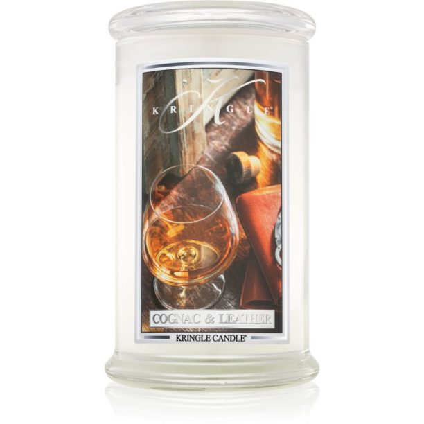 Kringle Candle Brandy & Leather ароматна свещ 624 гр.