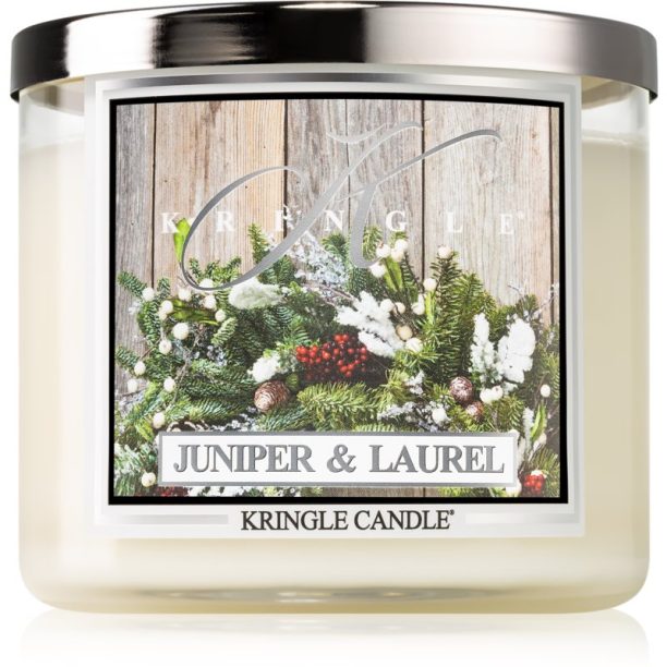 Kringle Candle Juniper & Laurel ароматна свещ 411 гр.