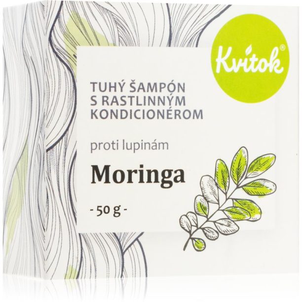 Kvitok Moringa органичен твърд шампоан против пърхот 50 гр.