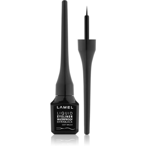 LAMEL Liquid Eyeliner Soft Brush течни очни линии водоустойчиви 3