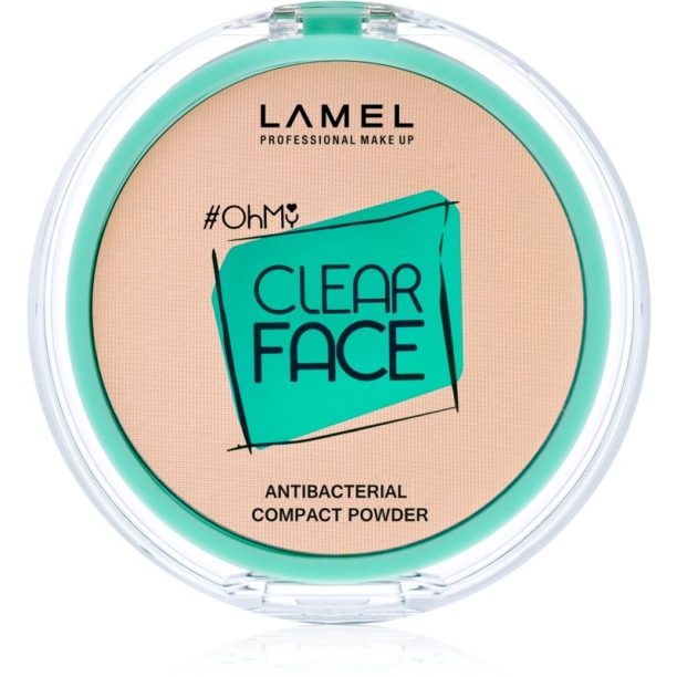 LAMEL OhMy Clear Face компактна пудра с антибактериална добавка цвят 401 Light Natural 6 гр.