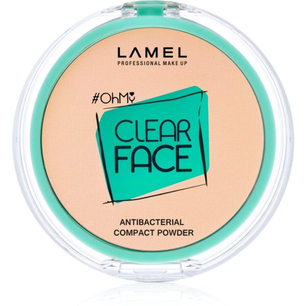 LAMEL OhMy Clear Face компактна пудра с антибактериална добавка цвят 402 Vanilla 6 гр.