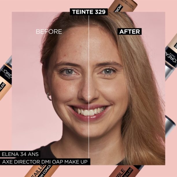 L’Oréal Paris Infaillible 24h More Than Concealer покриващ коректор с матиращ ефект цвят 329 Cashew 11 мл. купи на топ цена