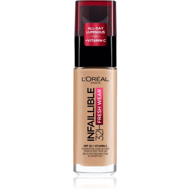 L’Oréal Paris Infaillible 32H Fresh Wear дълготраен течен фон дьо тен цвят 140 Golden Beige 30 мл. на ниска цена