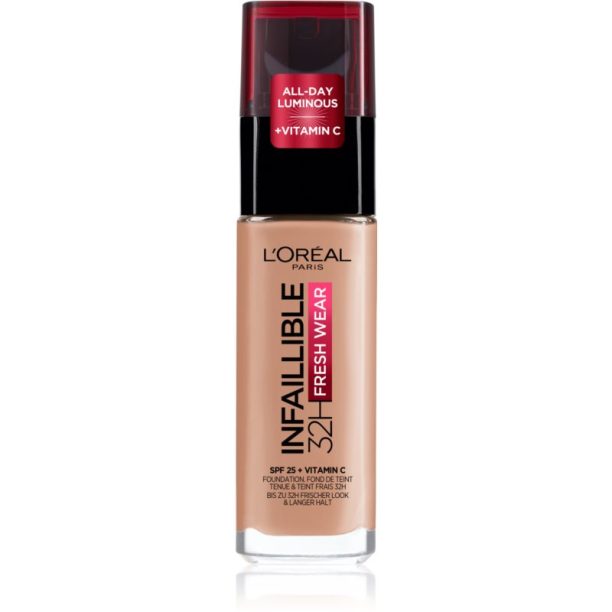 L’Oréal Paris Infaillible 32H Fresh Wear дълготраен течен фон дьо тен цвят 160 Rose Linen 30 мл. на ниска цена