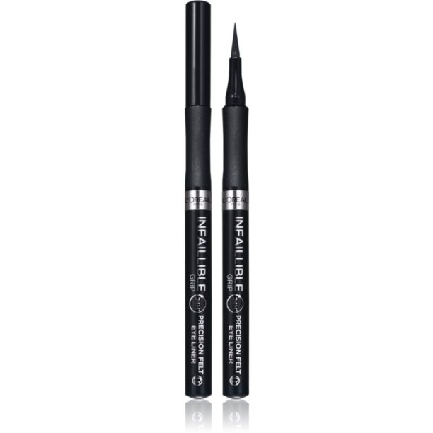 L’Oréal Paris Infaillible Grip 27H Precision Felt очна линия в писалка цвят 01 Black 1 мл. на ниска цена