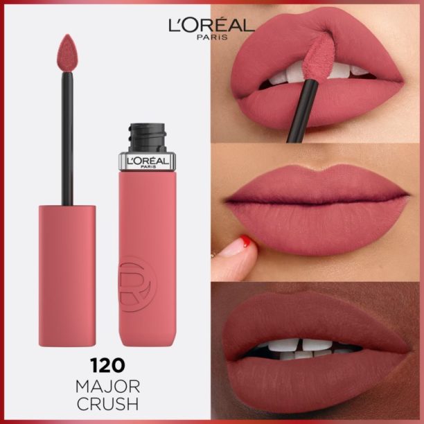 L’Oréal Paris Infaillible Matte Resistance матиращо хидратиращо червило цвят 120 Major Crush 5 мл. купи на топ цена