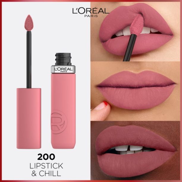 L’Oréal Paris Infaillible Matte Resistance матиращо хидратиращо червило цвят 200 Lipstick&Chill 5 мл. купи на топ цена