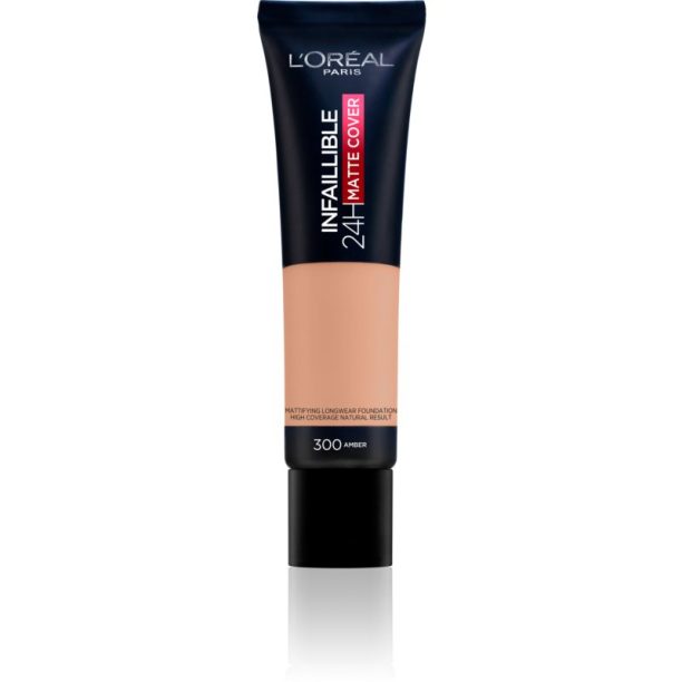 L’Oréal Paris Infallible 24H Matte Cover дълготраен фон дьо тен с матиращ ефект 300 Amber 30 мл.