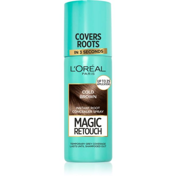 L’Oréal Paris Magic Retouch спрей за мигновено прикриване на израснала коса цвят Cold Brown 75 мл.