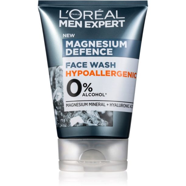 L’Oréal Paris Men Expert Magnesium Defence измиващ гел за лице за мъже 100 мл.