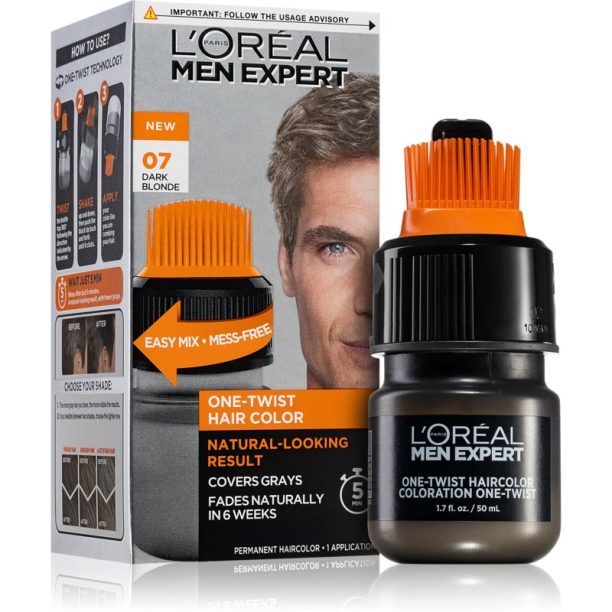 L’Oréal Paris Men Expert One Twist боя за коса с апликатор за мъже 07 Dark Blonde на ниска цена