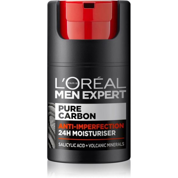 L’Oréal Paris Men Expert Pure Carbon дневен хидратиращ крем  против несъвършенства на кожата 50 гр. на ниска цена