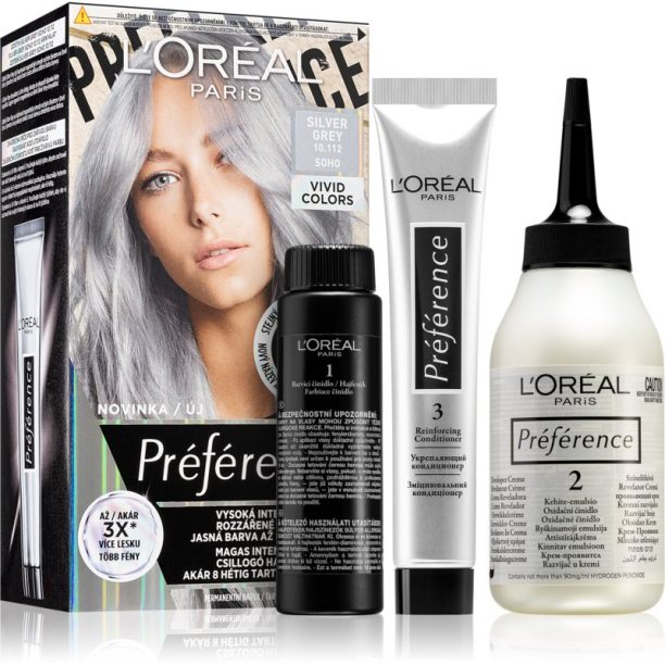 L’Oréal Paris Préférence Vivids боя за коса цвят 10.112 silver grey 1 бр.