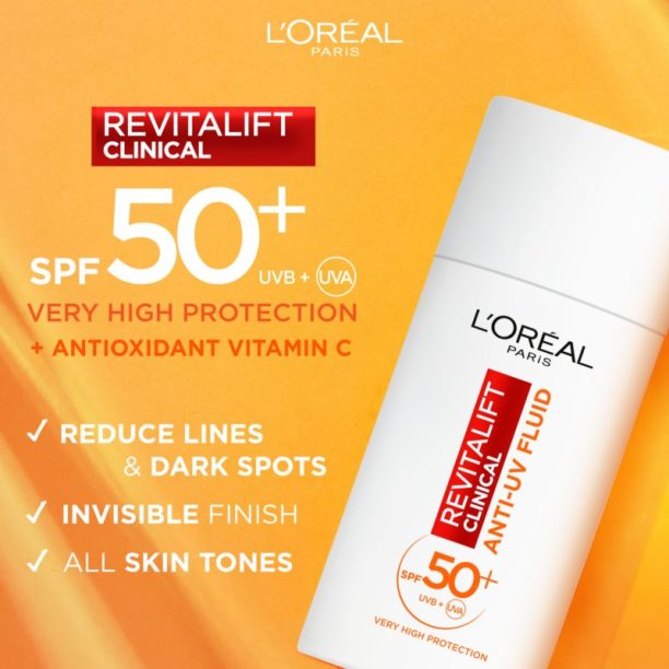 L’Oréal Paris Revitalift Clinical флуид за лице с витамин С SPF 50+ 50 мл. на ниска цена