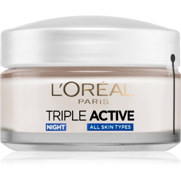 L’Oréal Paris Triple Active Night нощен хидратиращ крем за всички типове кожа на лицето 50 мл.