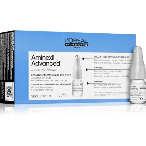 L’Oréal Professionnel Serie Expert Aminexil Advanced ампули за растеж на косата и укрепване от корените 10x6 мл.