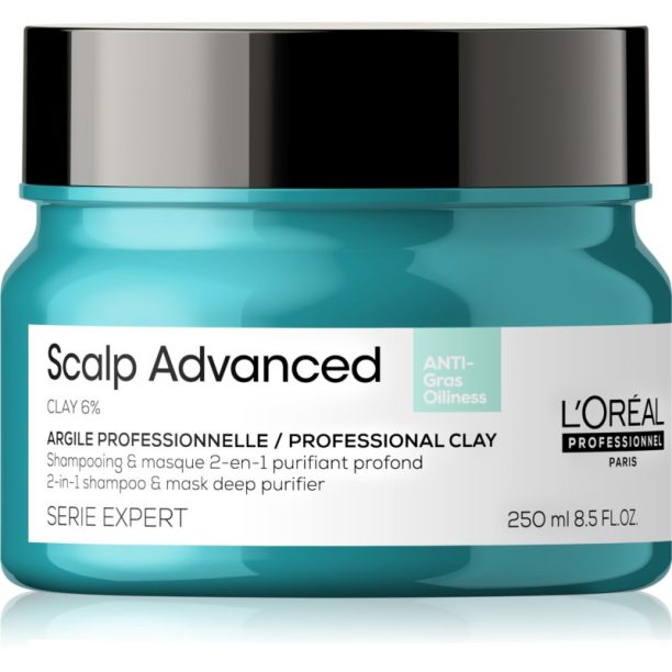 L’Oréal Professionnel Serie Expert Scalp Advanced Шампоан и маска 2 в 1 за мазна коса и мазен скалп 250 мл.