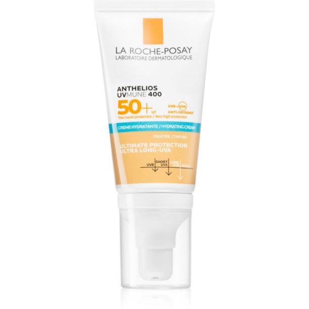 La Roche-Posay Anthelios UVMUNE 400 защитен тониращ крем за лице SPF 50+ 50 мл.