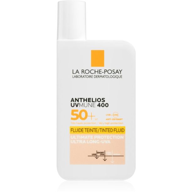 La Roche-Posay Anthelios UVMUNE 400 защитна тонирана течност за лице SPF 50+ 50 мл.