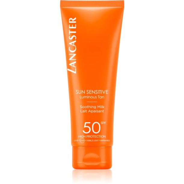 Lancaster Sun Sensitive Soothing Milk слънцезащитно мляко за чувствителна кожа SPF 50 125 мл. на ниска цена