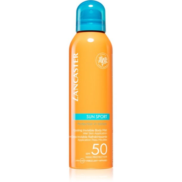 Lancaster Sun Sport Cooling Invisible Body Mist слънцезащитна охлаждаща мъгла за тяло SPF 50 200 мл.