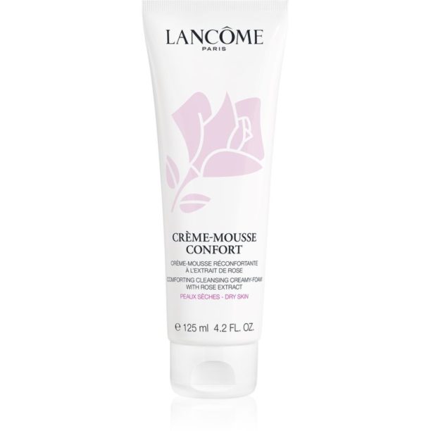 Lancôme Crème-Mousse Confort Успокояваща почистваща пяна за суха кожа 125 мл.