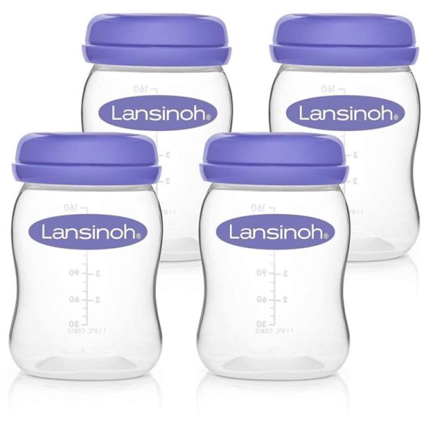 Lansinoh Breastmilk Storage Bottles контейнери за съхранение на храни 4x160 мл.