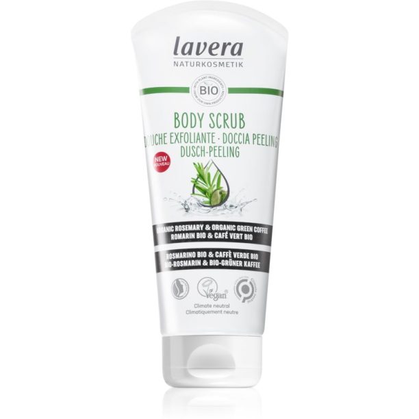 Lavera Bio Rosemary & Bio Green Coffee енергизиращ скраб за тяло 200 мл.